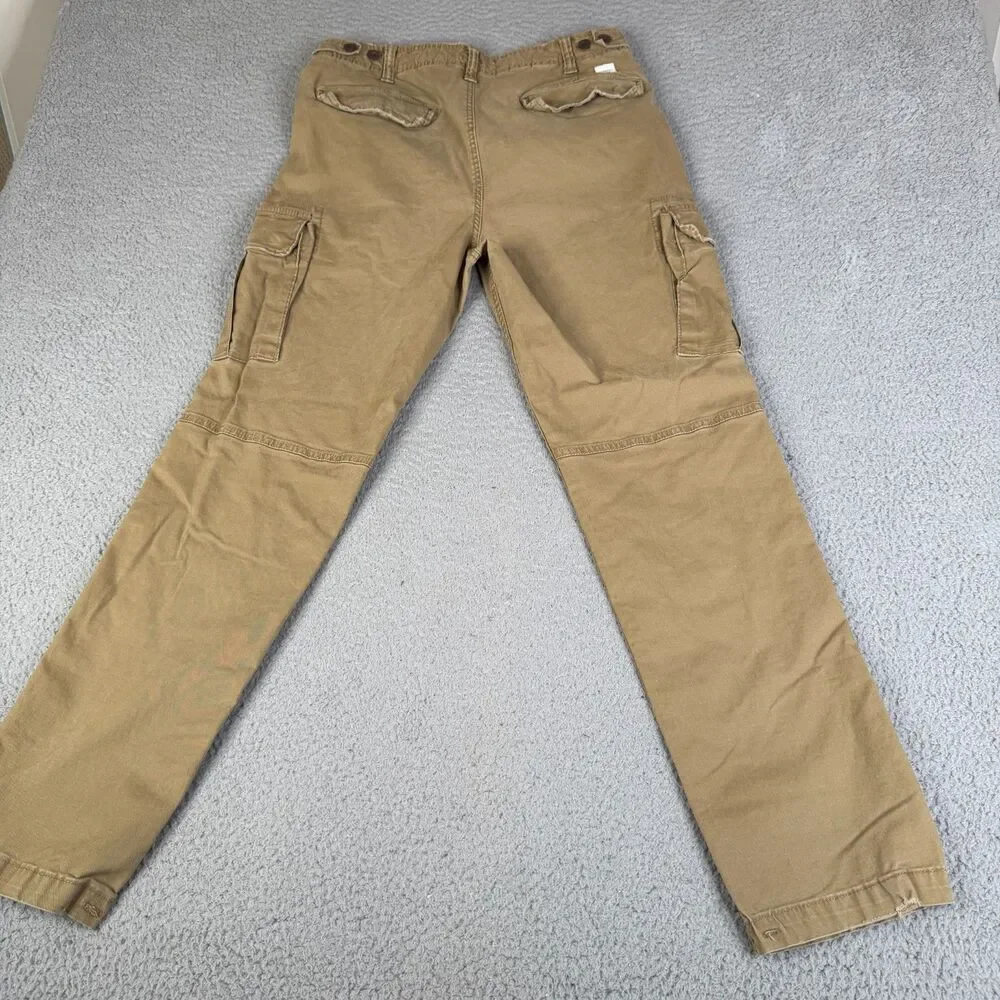 VINTAGE AMERICAN EAGLE Cargo Pant Men 32x34 Khaki Flex Utility Straight Workwear